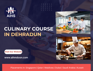 Students learning culinary course in Dehradun at AIHM Doon